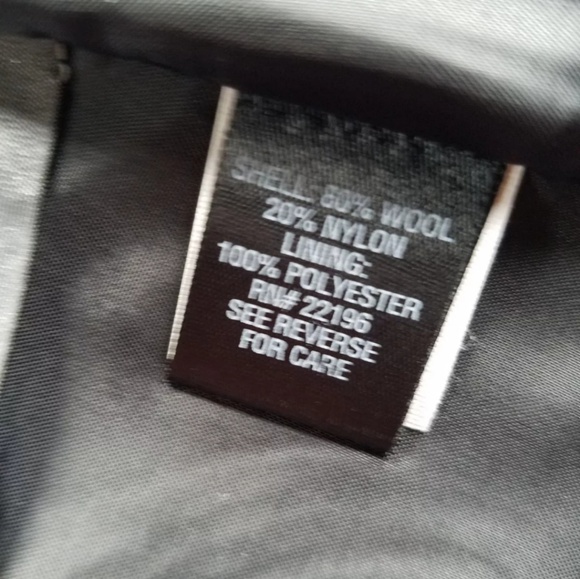 Croft & Barrow Black Wool Blend Peacoat Size Large - Picture 8 of 9